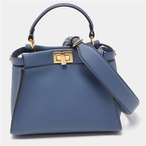 fendi peekaboo mini blue|fendi peekaboo price euro.